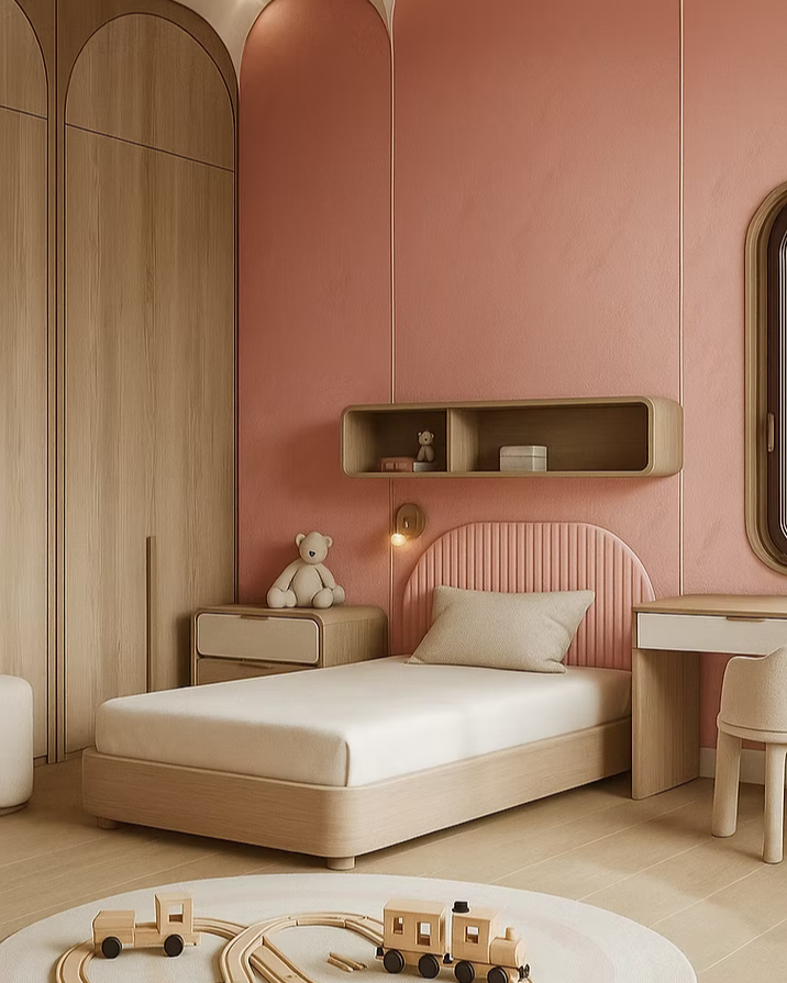 Surfaces with a pearlescent glow, fine shimmer, or metallic effect that catch the light and evolve throughout the day.