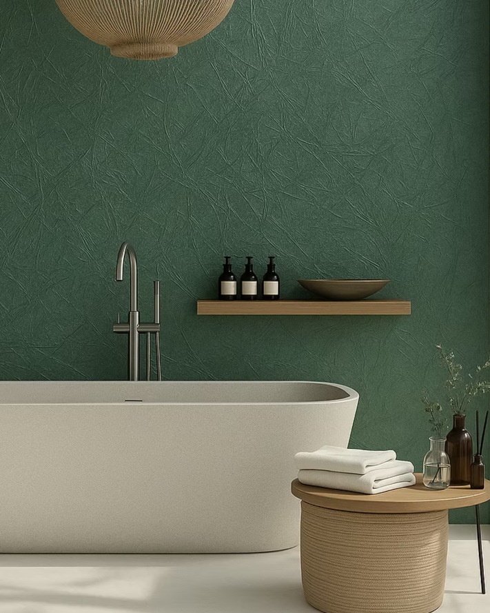 Textured finishes reminiscent of fabric, brushed metal, or soft leather. They add visual interest while maintaining harmony within the space.