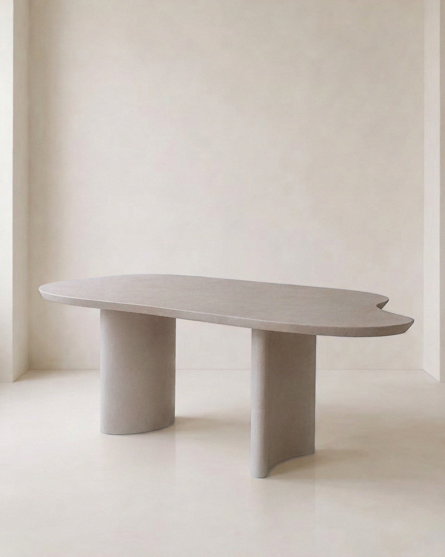 Kanso – Microcement Dining Table, Contour