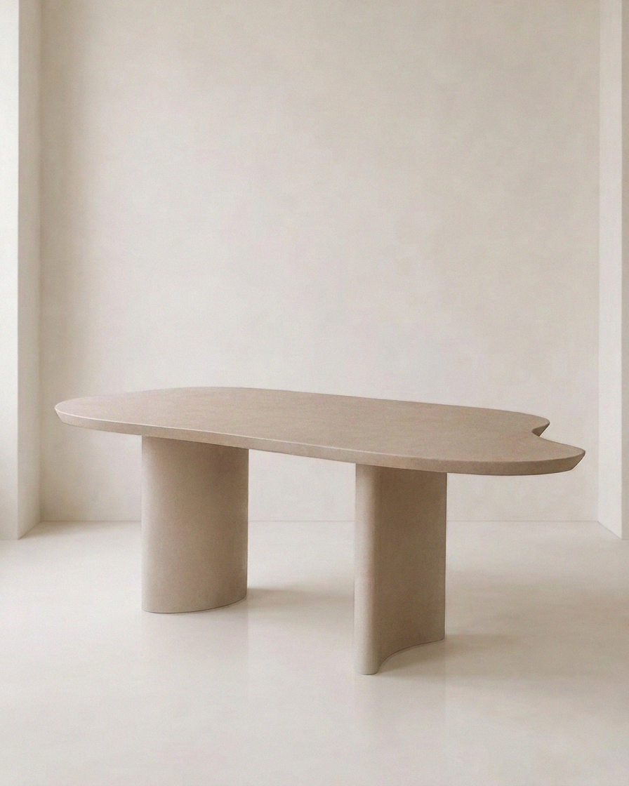 Kanso – Microcement Dining Table, Contour