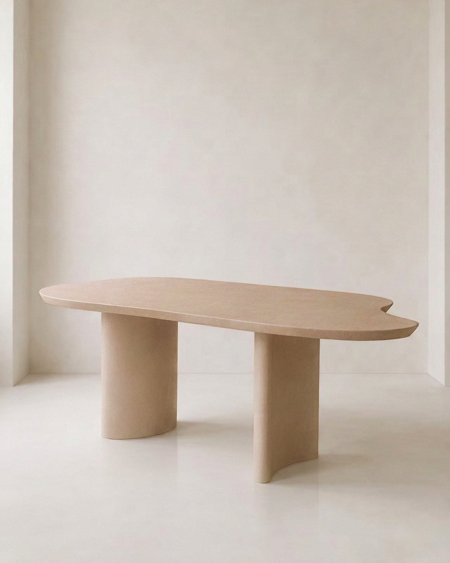 Kanso – Microcement Dining Table, Contour