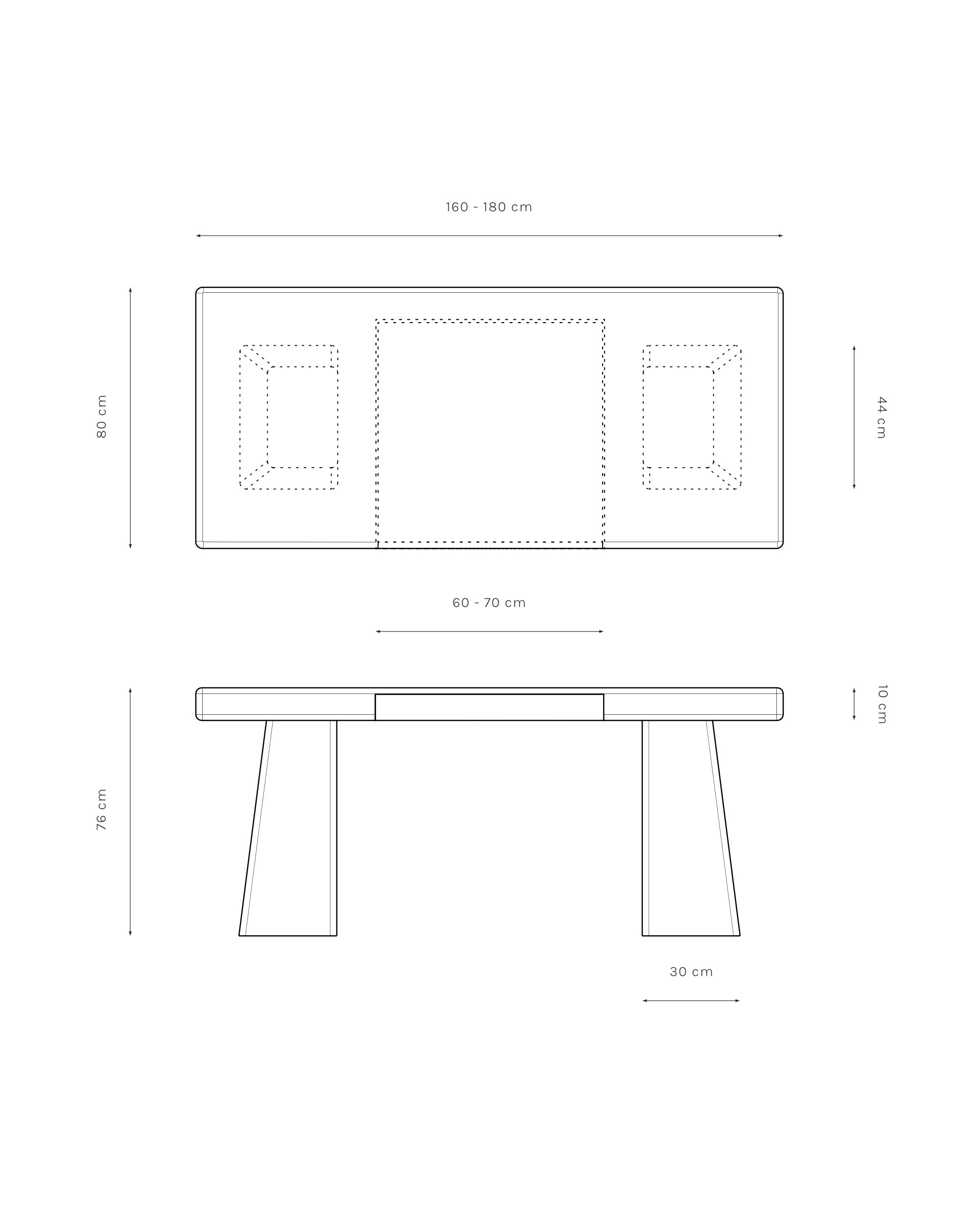 Kanso Angle – Microcement Work Desk