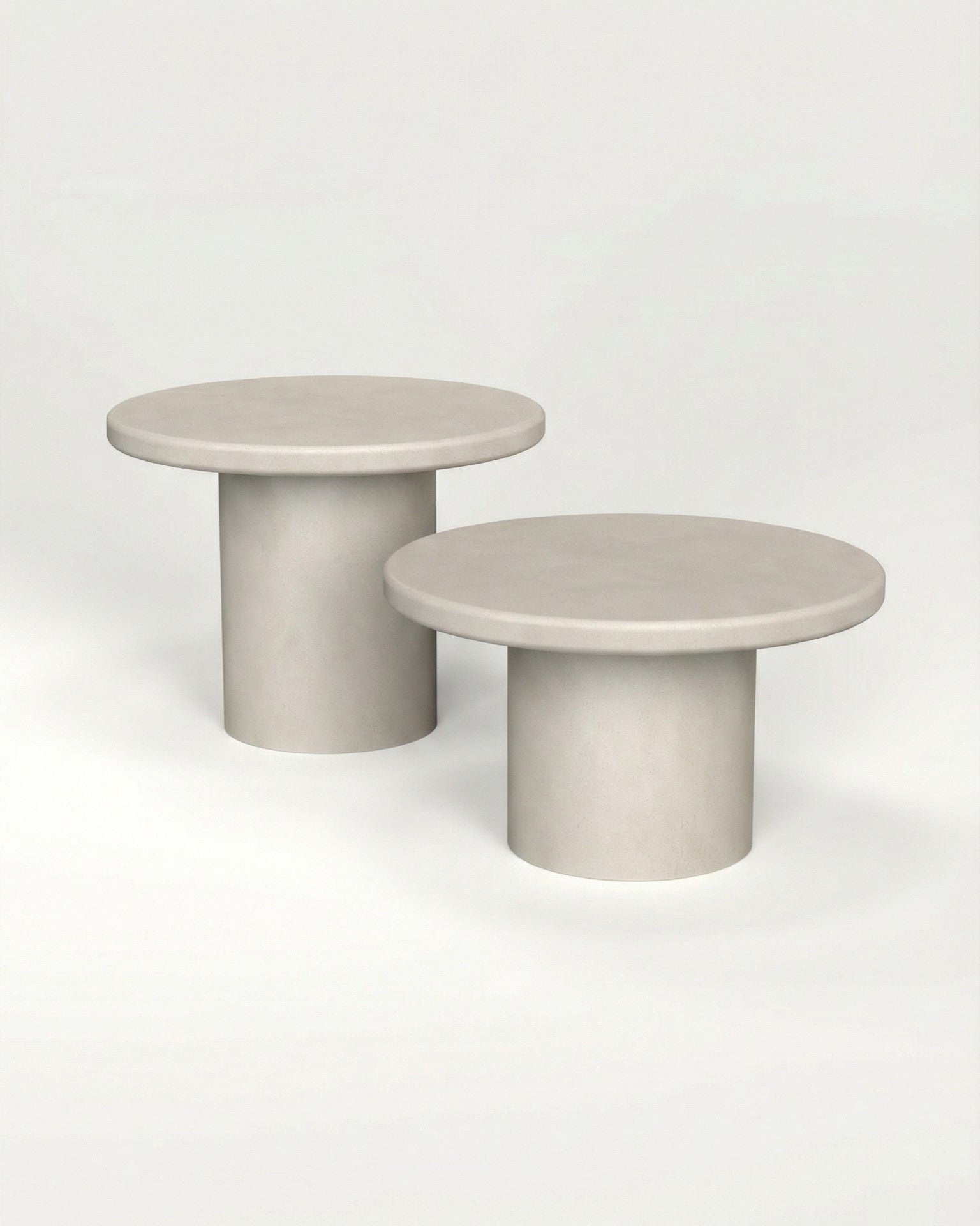 Kanso – Microcement Coffee Table Set, Round