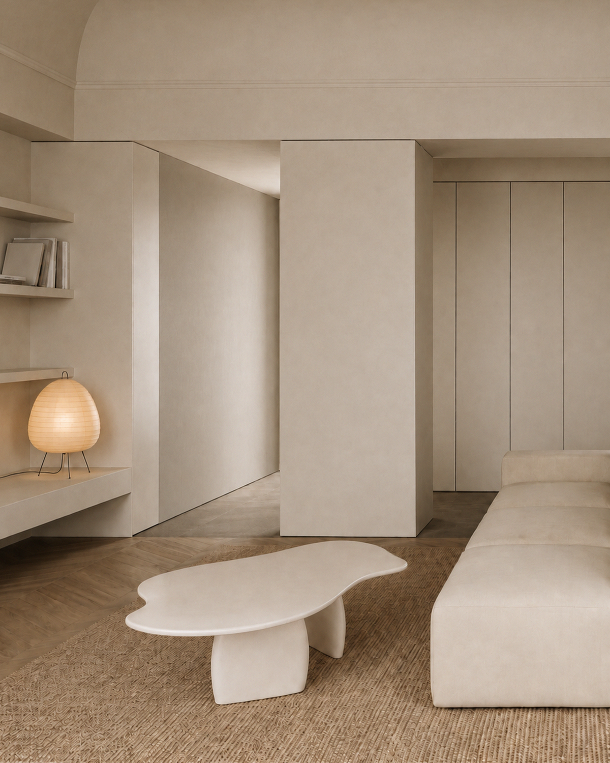 Kanso – Microcement Coffee Table, Bloom