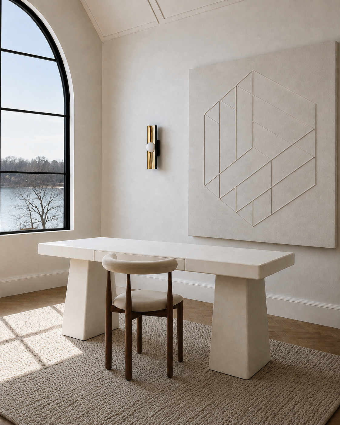 Kanso Angle – Microcement Work Desk