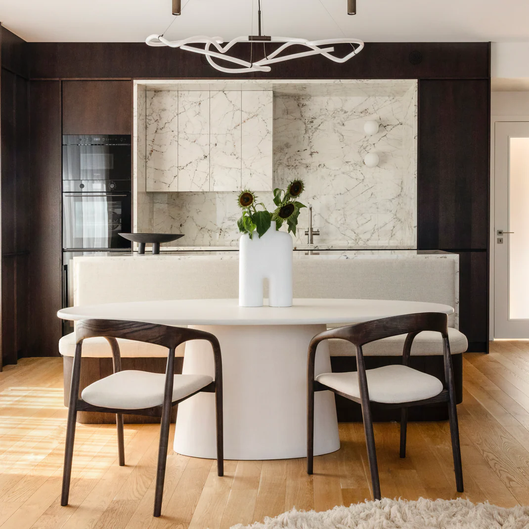 Kanso – Microcement Dining Table, Arc