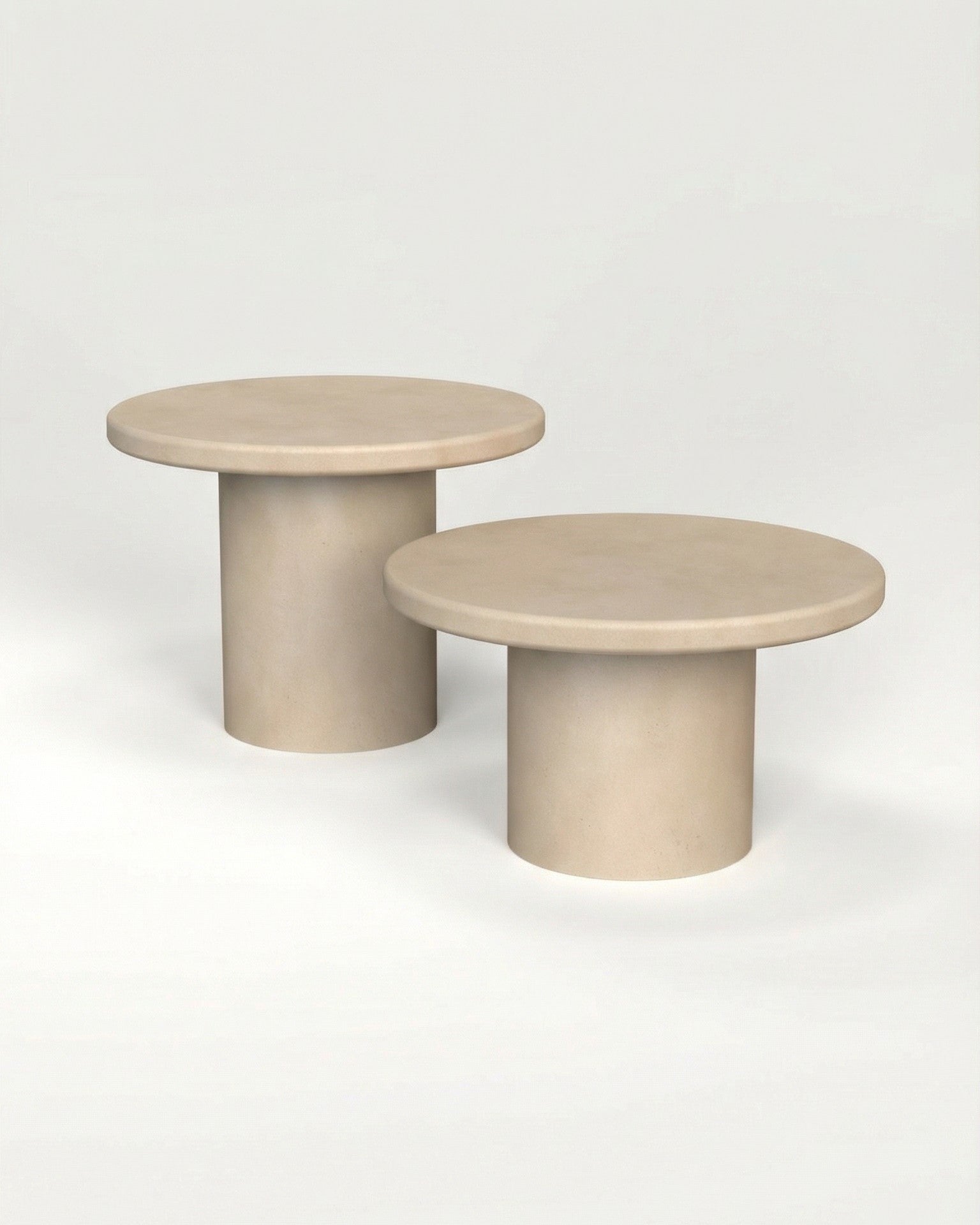 Kanso – Microcement Coffee Table Set, Round