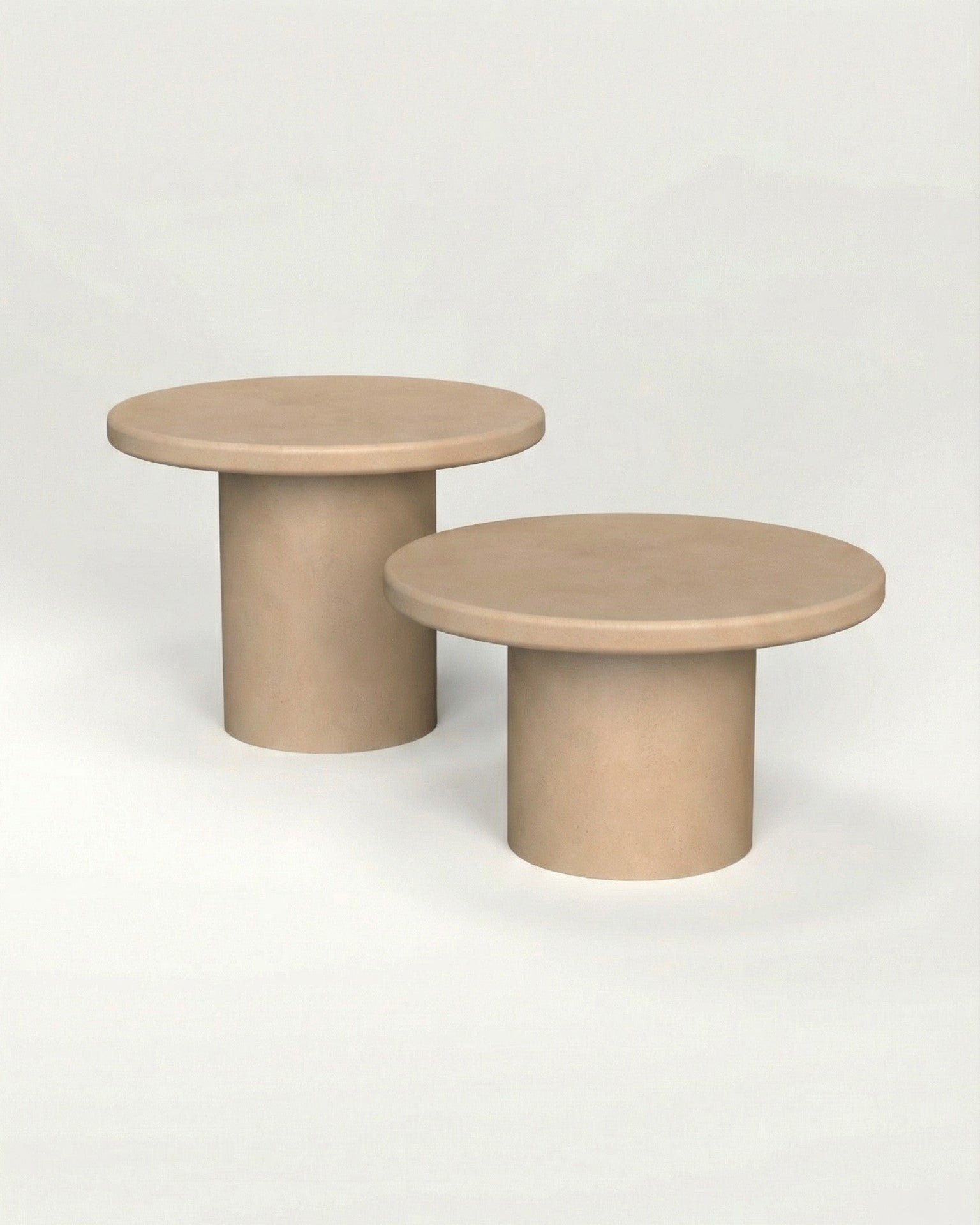 Kanso – Microcement Coffee Table Set, Round