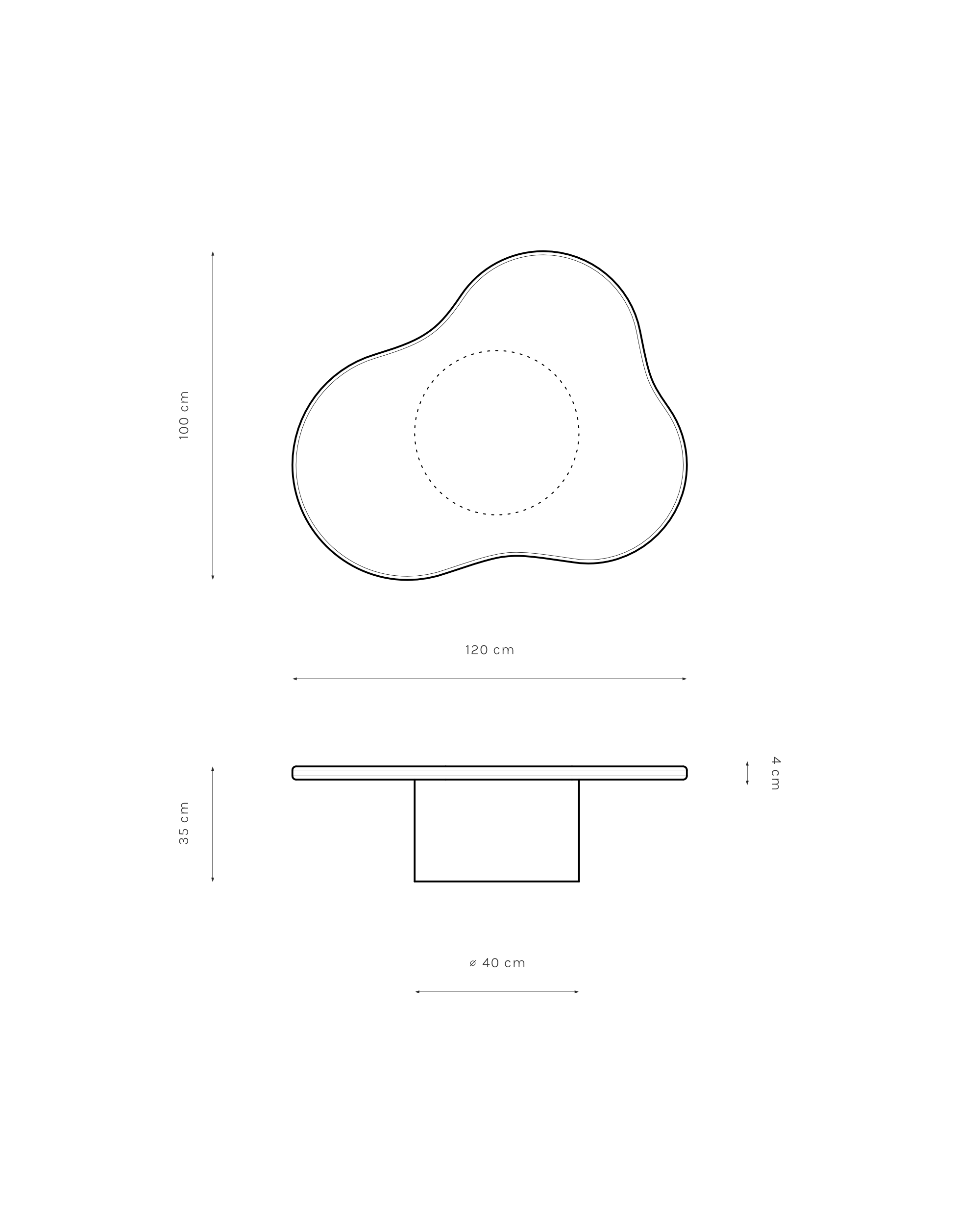 Kanso – Microcement Coffee Table, Organic