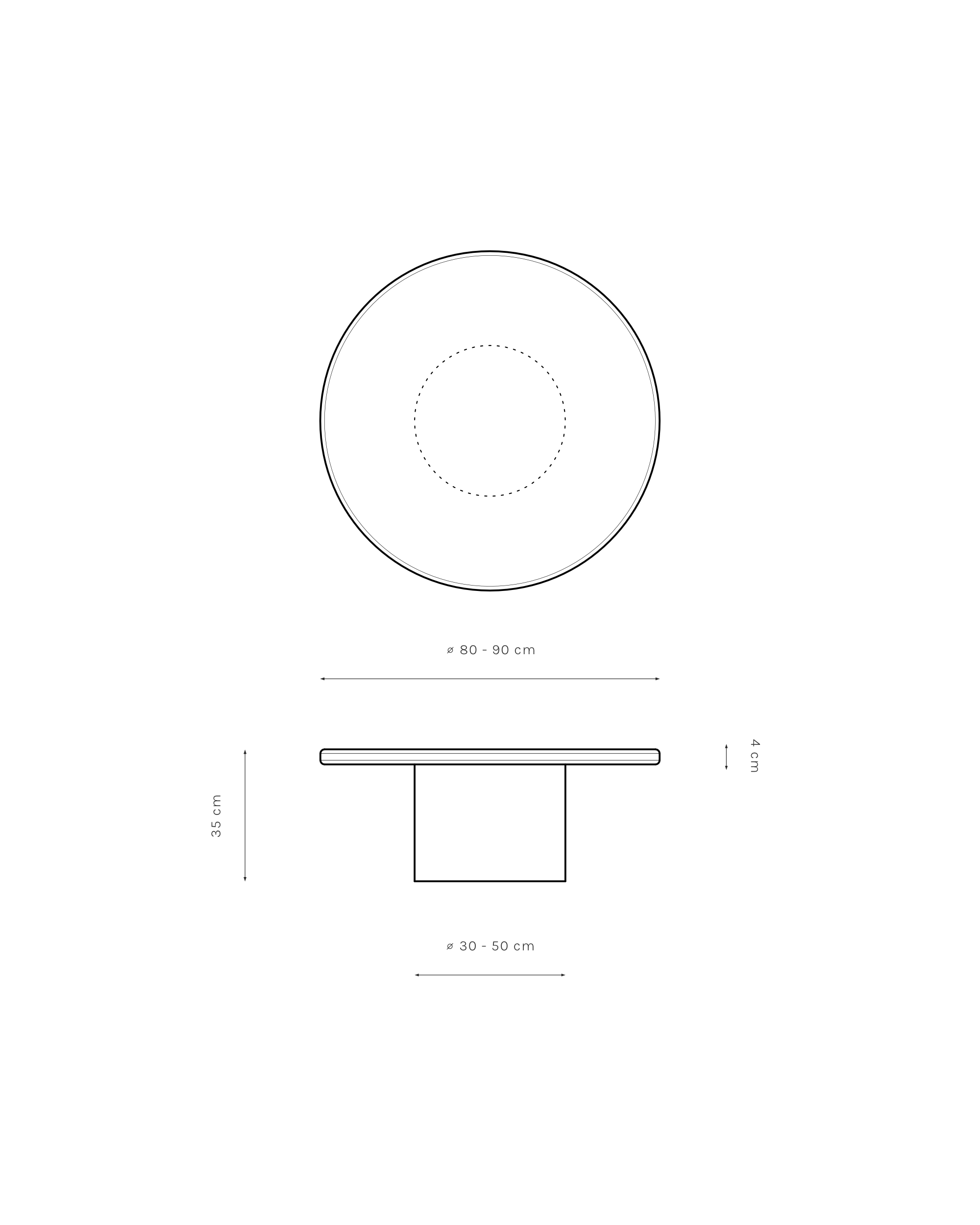 Kanso – Microcement Coffee Table, Round