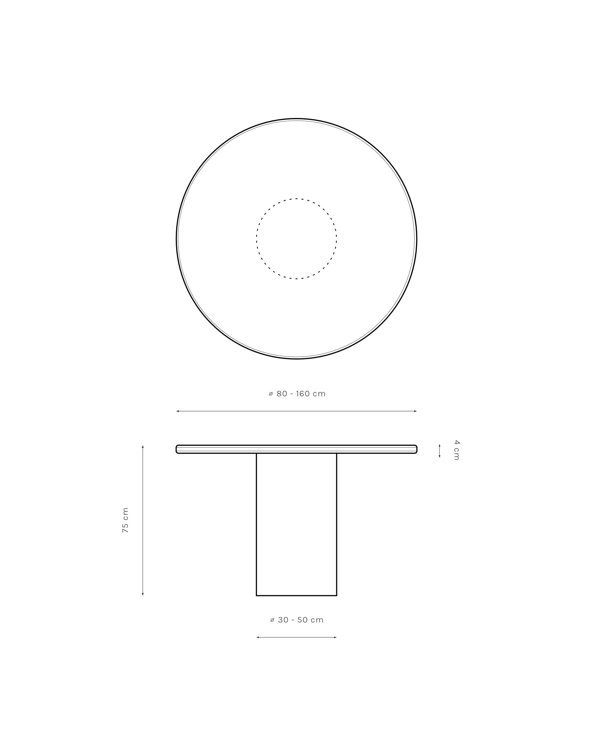 Kanso – Microcement Dining Table, Round