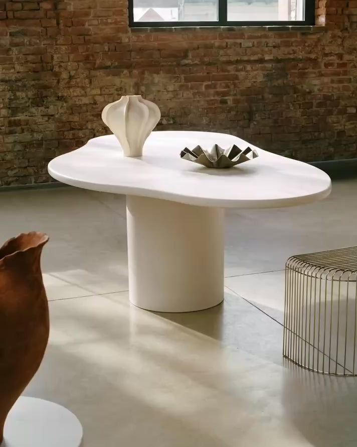 Load video: Kanso – Microcement Dining Table, Flow