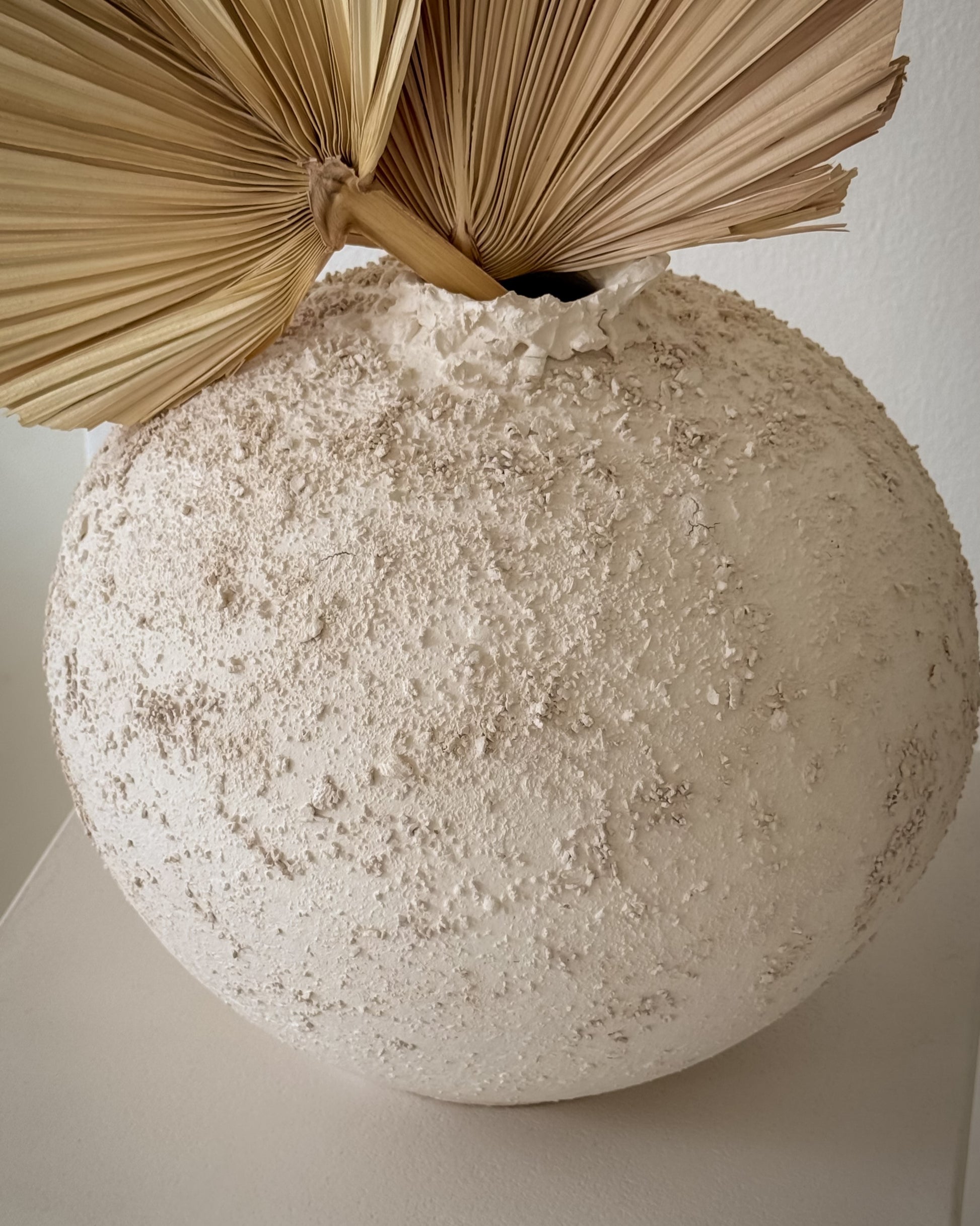 Sabi Vase no. 3, side view highlighting textured handmade ceramic surface
